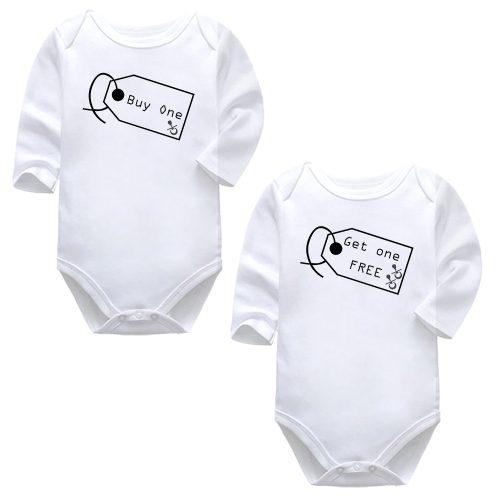 Buy One Get One Free | Twins | Baby Vest Bodysuit Onesie