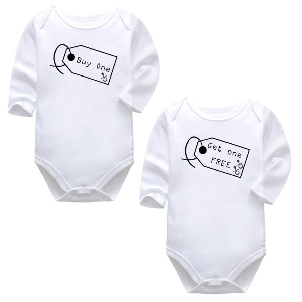 Buy One Get One Free | Twins | Baby Vest Bodysuit Onesie