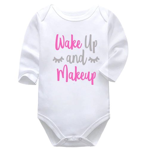 Wake Up and Make Up | Make-up | Baby Vest Bodysuit Onesie |  Kids T-Shirt | Adult T-Shirt