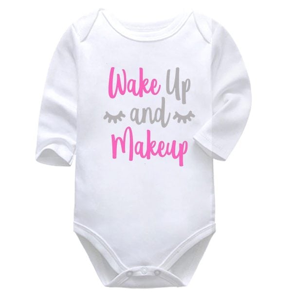 Wake Up and Make Up | Make-up | Baby Vest Bodysuit Onesie |  Kids T-Shirt | Adult T-Shirt