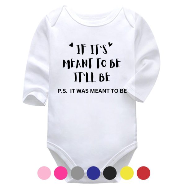 If It's Meant To Be, It'll Be (P.S It was Meant To Be) | IVF Baby | Pregnancy Vest | Baby Vest Bodysuit Onesie