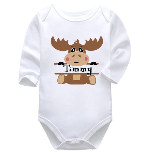 Cute Baby Moose | Christmas | Moose | Baby Vest Bodysuit Onesie