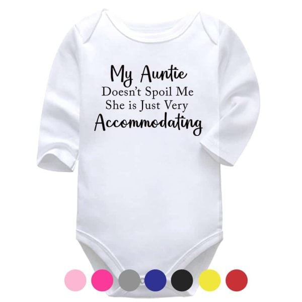 My Auntie Doesn't Spoil Me | Aunt | Spoiling | Baby Vest Bodysuit Onesie