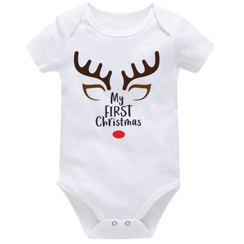 My First Christmas | Reindeer | Baby Vest Bodysuit Onesie