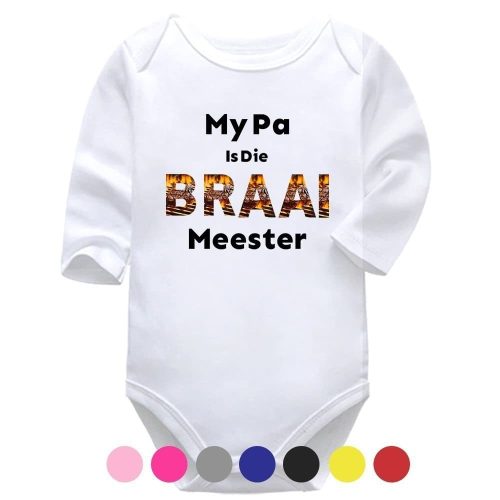 My Pa Is Die Braai Meester | Afrikaans Vest | Braai | Baby Vest Bodysuit Onesie