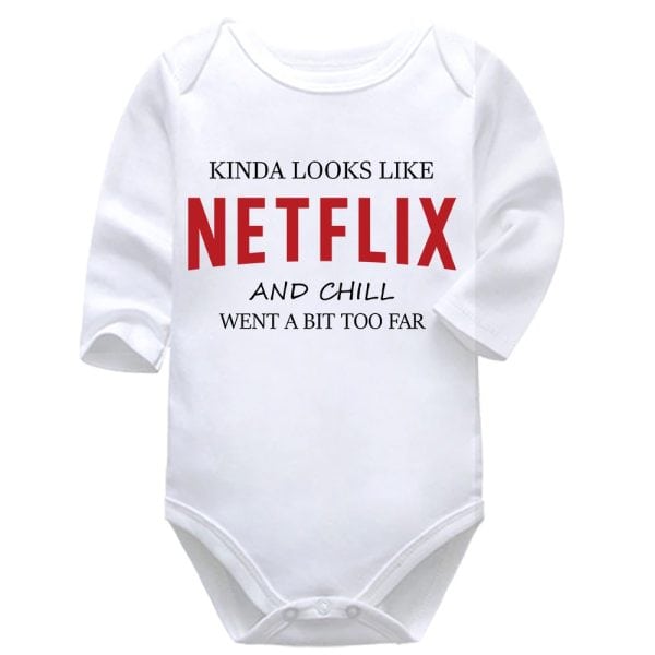 Netflix And Chill | Family | Pregnancy Announcement | Baby Vest Bodysuit Onesie