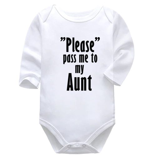 Please Pass Me To My Aunt | Aunt | Baby Vest Bodysuit Onesie | Kids T-Shirt