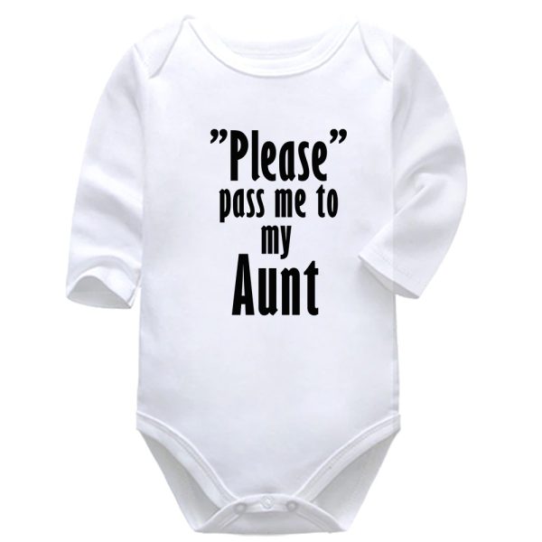Please Pass Me To My Aunt | Aunt | Baby Vest Bodysuit Onesie | Kids T-Shirt