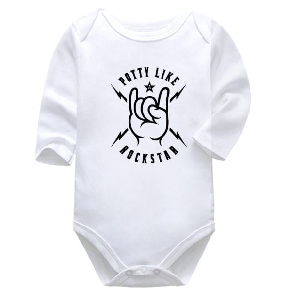 Potty Like A Rock Star | Diaper | Music | Baby Vest Bodysuit Onesie