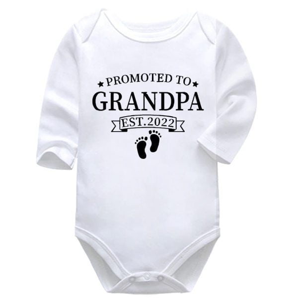 Promoted To Grandpa | Pregnancy Announcement | Grandpa | Baby Vest Bodysuit Onesie