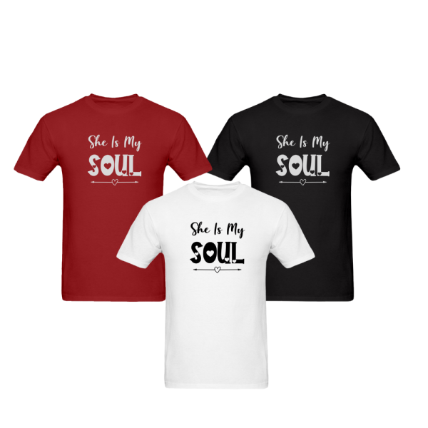 She Is My Soul | Valentine's T-Shirt | Matching T-Shirts | Mens T-Shirt