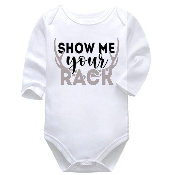 Show Me Your Rack | Hunting | Baby Vest Bodysuit Onesie | Kids T-Shirt | Adult T-Shirt