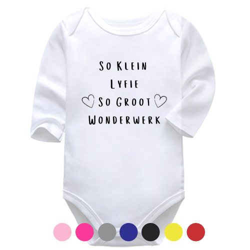 So Klein Lyfie, So Groot Wonderwerk | Afrikaans Vest | Wonderwerk | Baby Vest Bodysuit Onesie