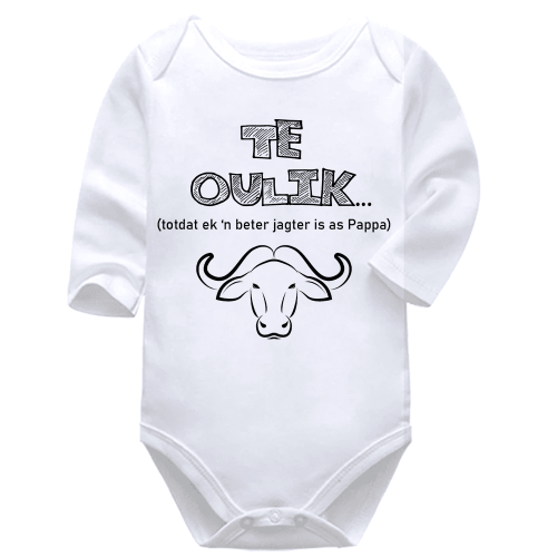 Te Oulik | Hunting | Afrikaans | Jag | Baby Vest Bodysuit Onesie