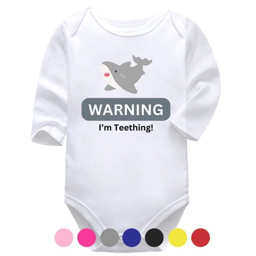 WARNING, I'm Teething!| Teething Vest | Funny | Baby Vest Bodysuit Onesie