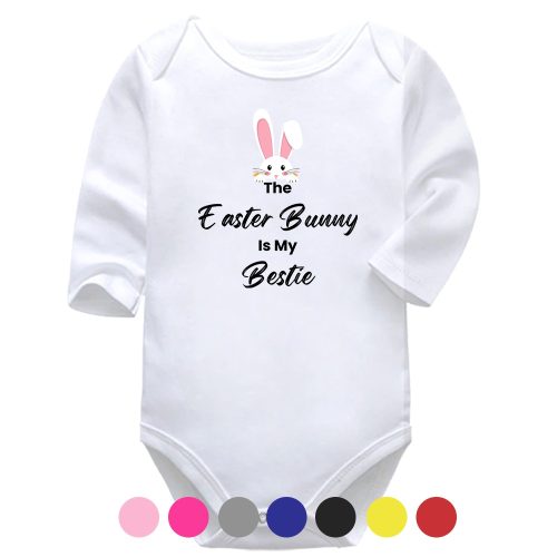 The Easter Bunny Is My Bestie | Easter Vest | Easter | Baby Vest Bodysuit Onesie | Kids T-Shirt
