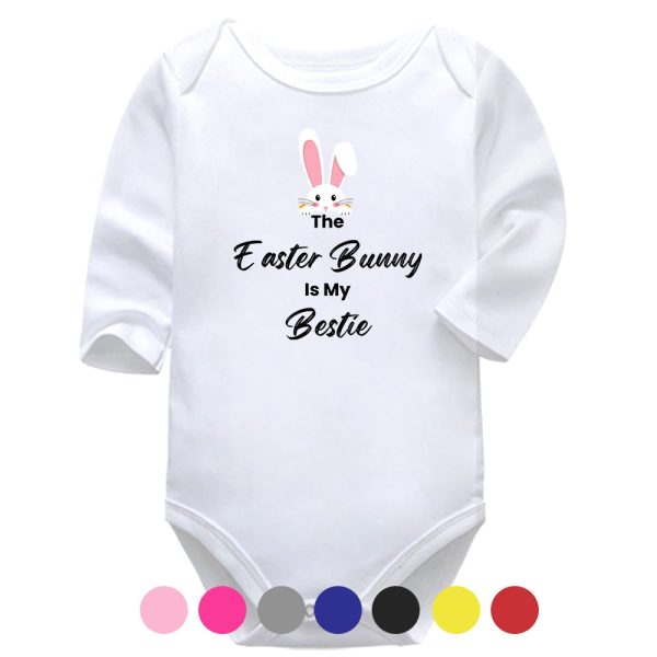 The Easter Bunny Is My Bestie | Easter Vest | Easter | Baby Vest Bodysuit Onesie | Kids T-Shirt