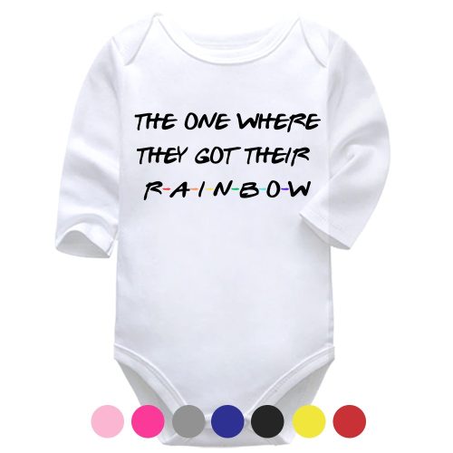 The One Where They Got Their Rainbow | Rainbow Baby | Pregnancy Vest | Baby Vest Bodysuit Onesie