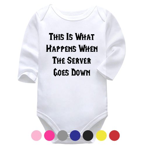 This Is What Happens When The Server Goes Down | Gaming Vest | Baby Vest Bodysuit Onesie