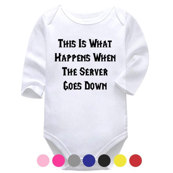 This Is What Happens When The Server Goes Down | Gaming Vest | Baby Vest Bodysuit Onesie