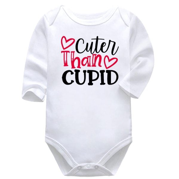 Cuter Than Cupid | Valentine's Day | Hearts | Baby Vest Bodysuit Onesie | Kids T-Shirt