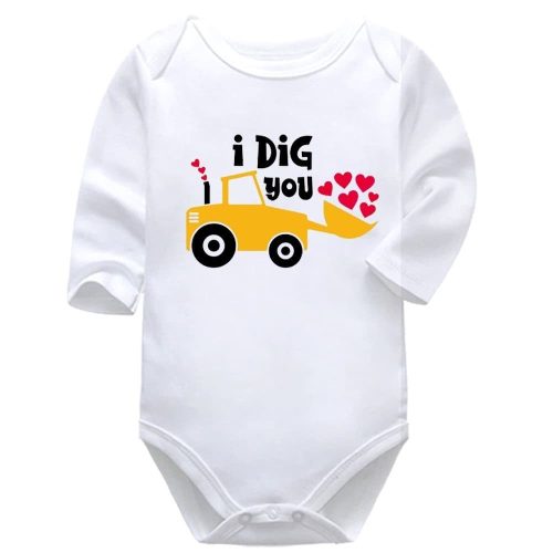 I Dig You | Valentine's Day  | Hearts | Baby Vest Bodysuit Onesie |  Kids T-Shirt