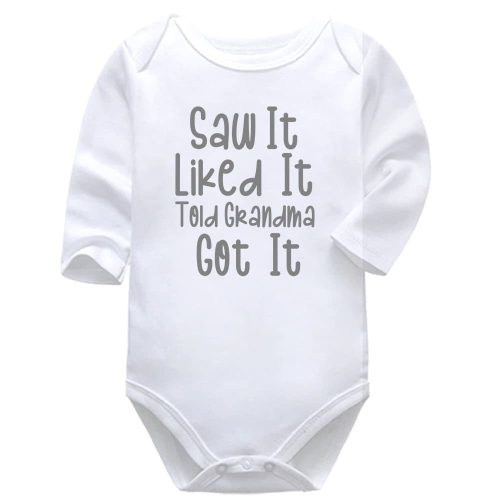 Saw It Liked It | Grandma |Grandparents | Baby Vest Bodysuit Onesie