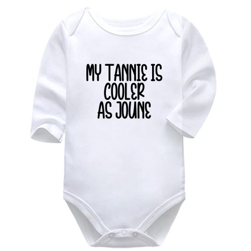 My Tannie Is Cooler As Joune | Aunt | Family | Baby Vest Bodysuit Onesie