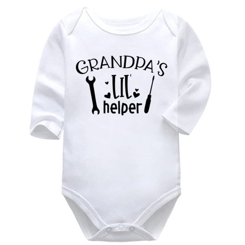 Grandpa's Lil Helper | Grandpa| Grandparents | Baby Vest Bodysuit Onesie