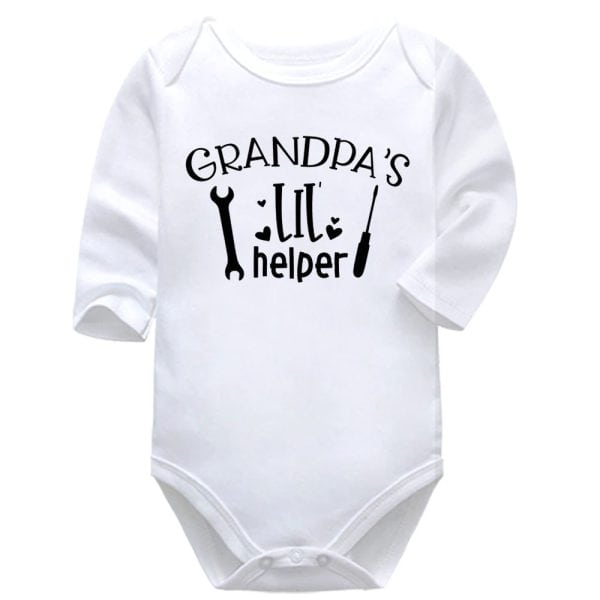 Grandpa's Lil Helper | Grandpa| Grandparents | Baby Vest Bodysuit Onesie
