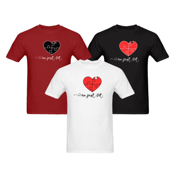 We Just Fit | Valentine's T-Shirt | Matching T-Shirts | Mens T-Shirt