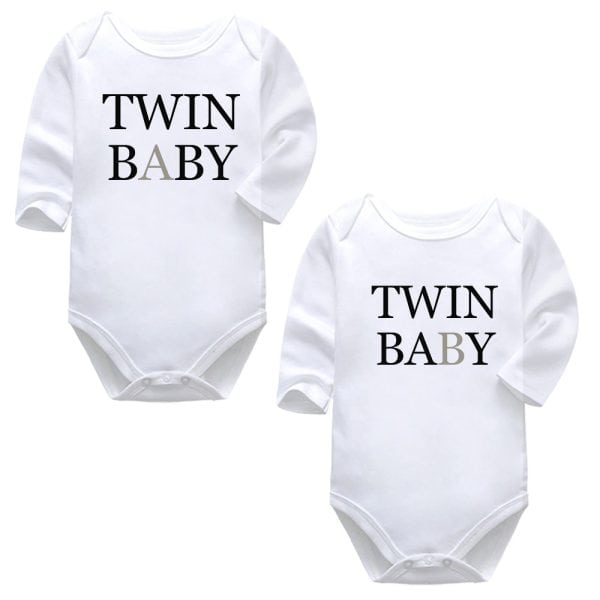 Twin A Twin B | Twins | Baby Vest Bodysuit Onesie