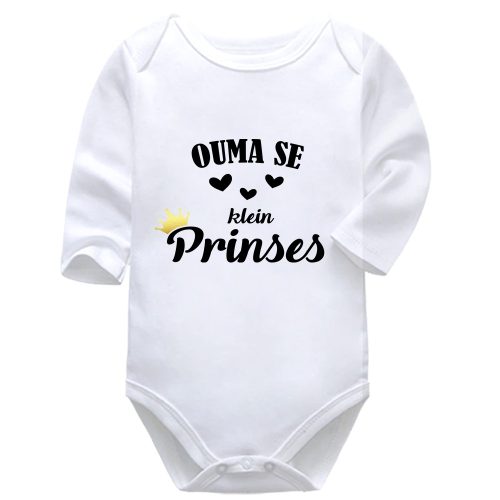 Ouma Se Klein Prinses or Prins | Grandma | Grandmother | Baby Vest Bodysuit Onesie