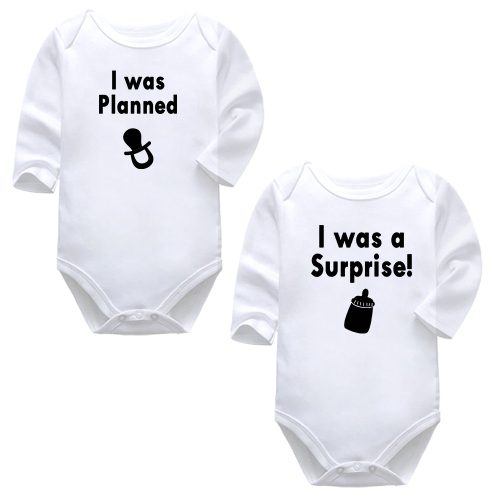 I was Planned I was a Surprise | Twins | Baby Vest Bodysuit Onesie