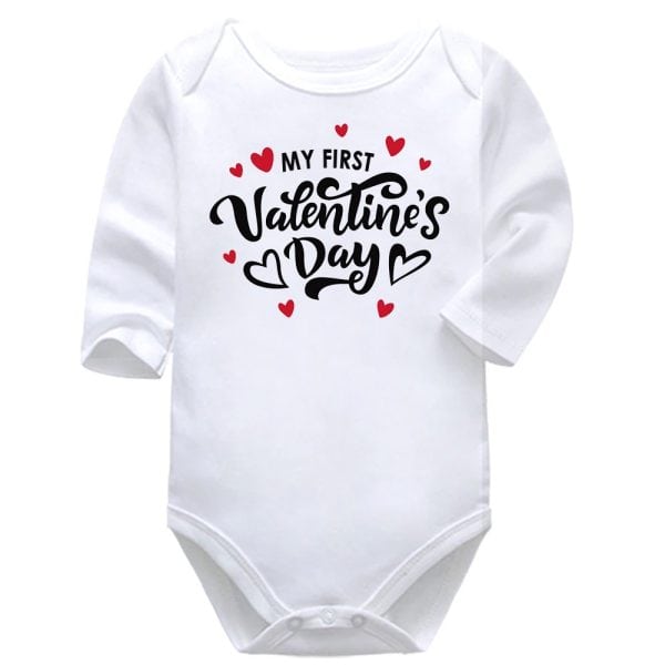 My First Valentine's Day | Valentine's Day | Baby Vest Bodysuit Onesie