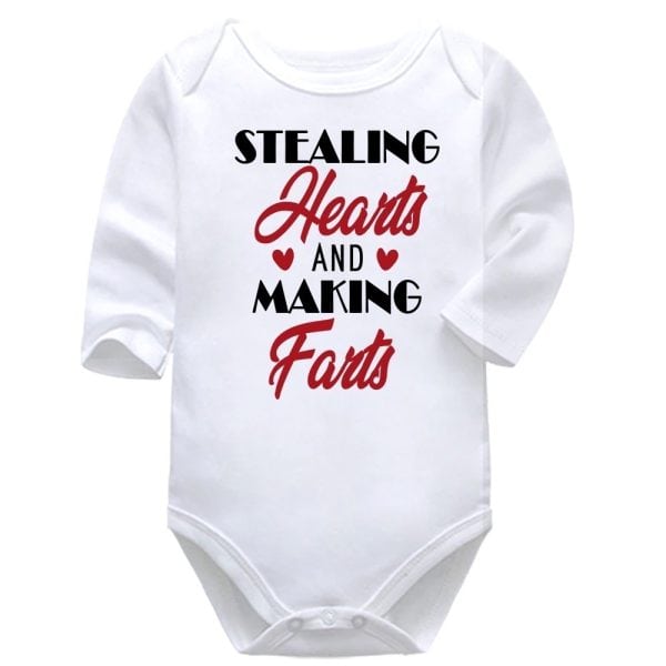 Stealing Hearts and Making Farts | Valentine's Day | Baby Vest Bodysuit Onesie