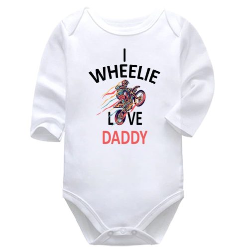 I Wheelie Love You | Dad | Father's Day | Baby Vest Bodysuit Onesie | Kids T-Shirt