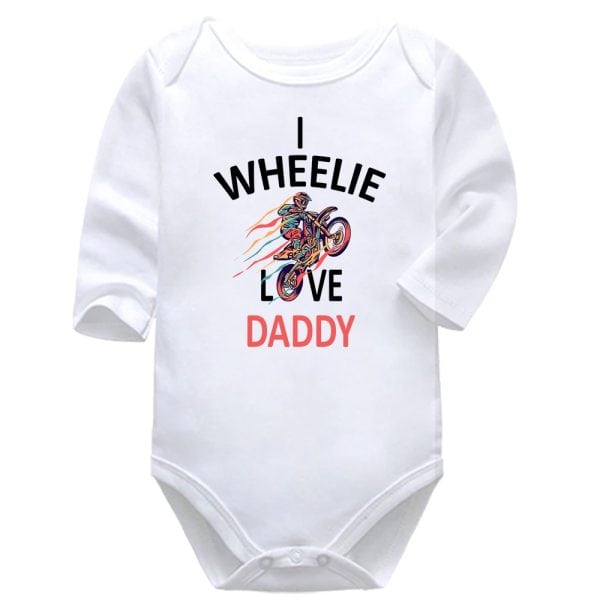 I Wheelie Love You | Dad | Father's Day | Baby Vest Bodysuit Onesie | Kids T-Shirt