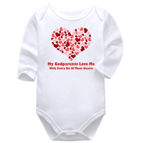 My Godparents Love Me | Godparents | Baby Vest Bodysuit Onesie