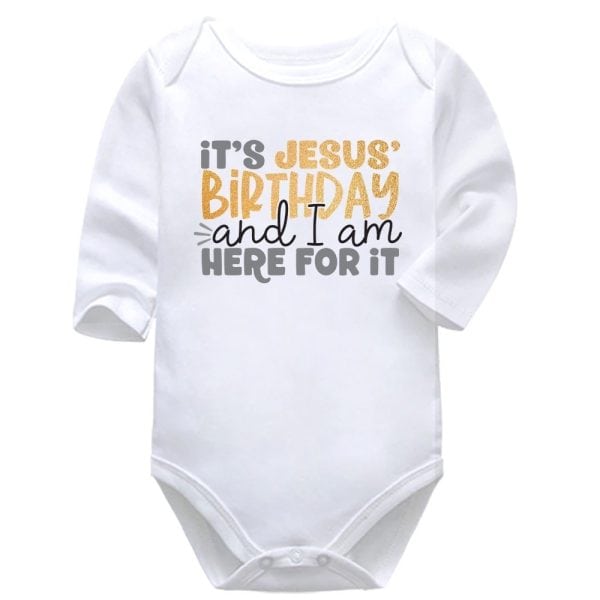 It's Jesus' Birthday | Christmas | Christian | Baby Vest Bodysuit Onesie