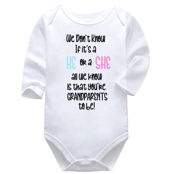 He Or She You're Going To Be Grandparents | Pregnancy Announcement | Baby Vest Bodysuit Onesie