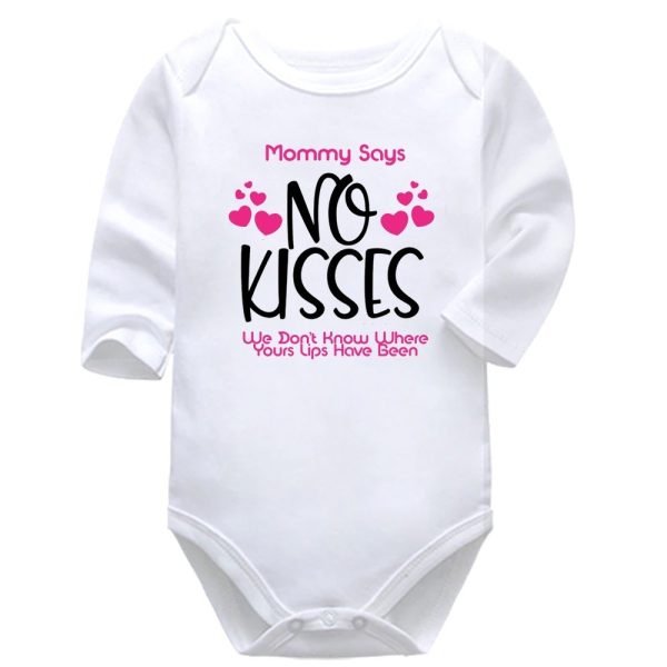 Mommy Says No Kisses | Health and Hygiene | Baby Vest Bodysuit Onesie