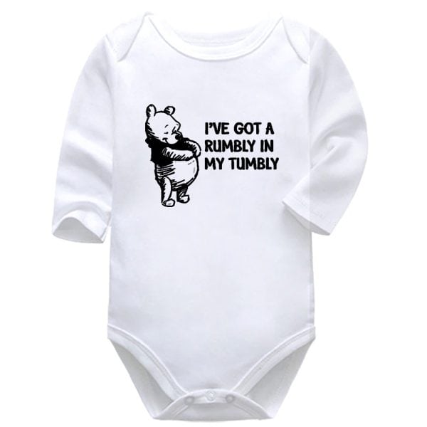 I've Got A Rumbly In my Tummy | Bear | Feeding | Baby Vest Bodysuit Onesie