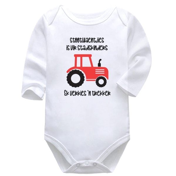 Stootwaentjies Is Vir Stadskinders | Farming | Afrikaans | Baby Vest Bodysuit Onesie