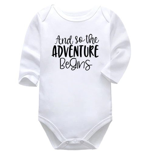 So The Adventure Begins | Pregnancy Announcement | Baby Vest Bodysuit Onesie