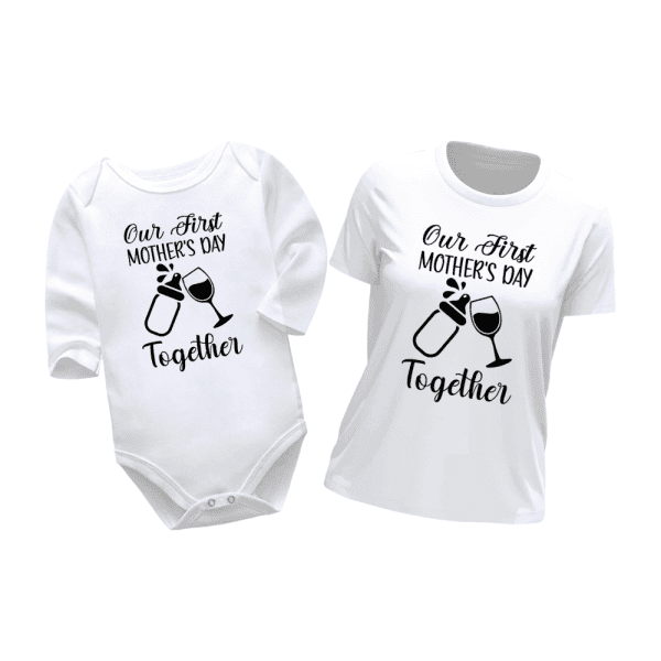 A Toast To Mother's Day (Our First Mother's Day Together) | Mother's Day Vest | Baby Vest Bodysuit Onesie