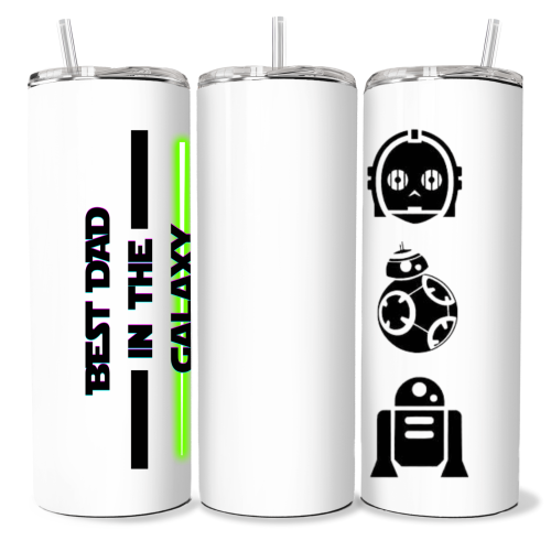 Best Dad In The Galaxy | Double Wall Stainless Steel Thermal Travel Mug | Father's Day | 900ML Size