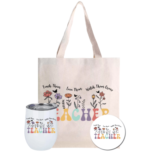 Teach Them, Love Them, Watch Them Grow | Custom | Teacher | Gift Sets