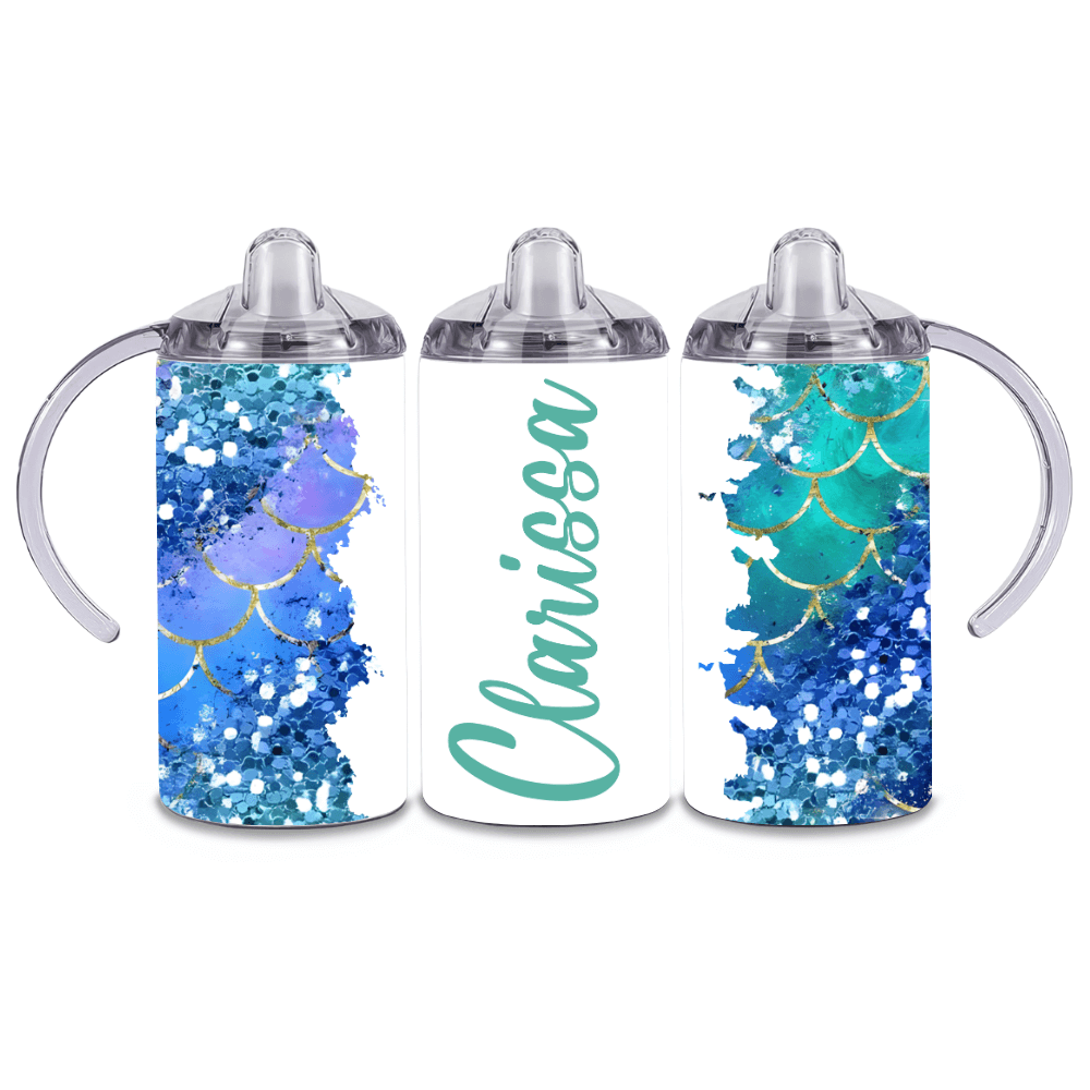 Custom Name Mermaid | Double Wall Stainless Steel Thermal Sippy Cup | 360ML Size
