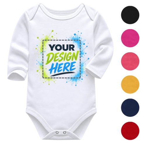 Add Your Own Design | Custom Printed | Upload Your Own Image | Baby Vest Bodysuit Onesie